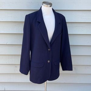 Eddie Bauer Navy wool blend blazer
